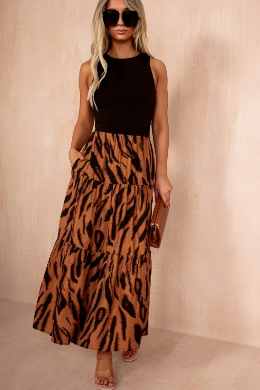 Jocelyn Animal Printed Maxi Dress sold by Va Va Voom