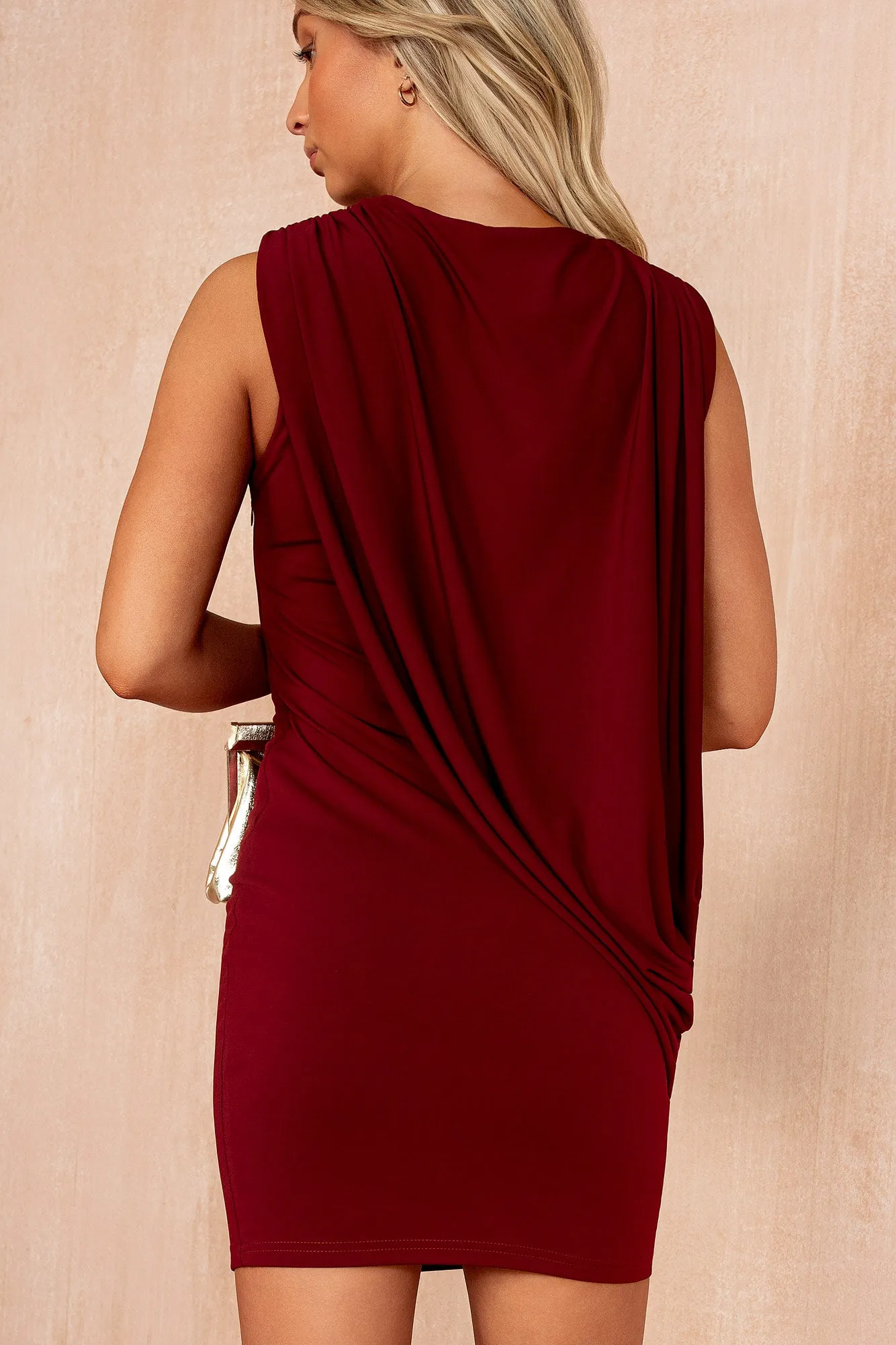 Melanie Burgundy Mini Dress sold by Vavavoom product image thumbnail 3