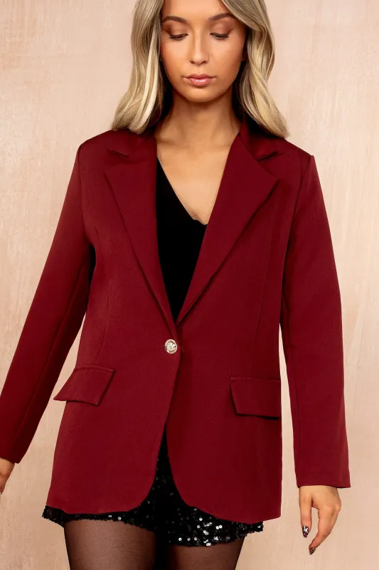 Phenix Burgundy Blazer sold by Va Va Voom