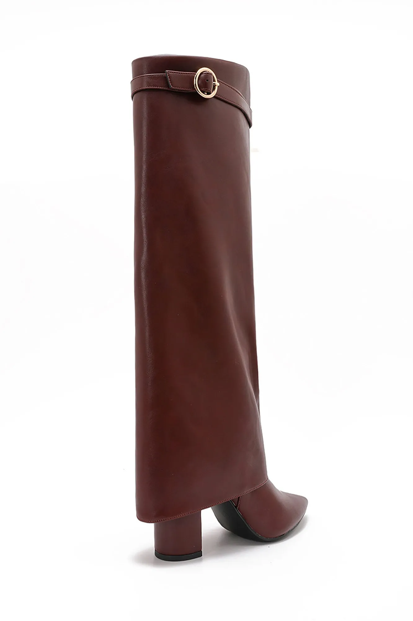 Mo Wine Fold Over Knee High Boots sold by Va Va Voom product image thumbnail 3