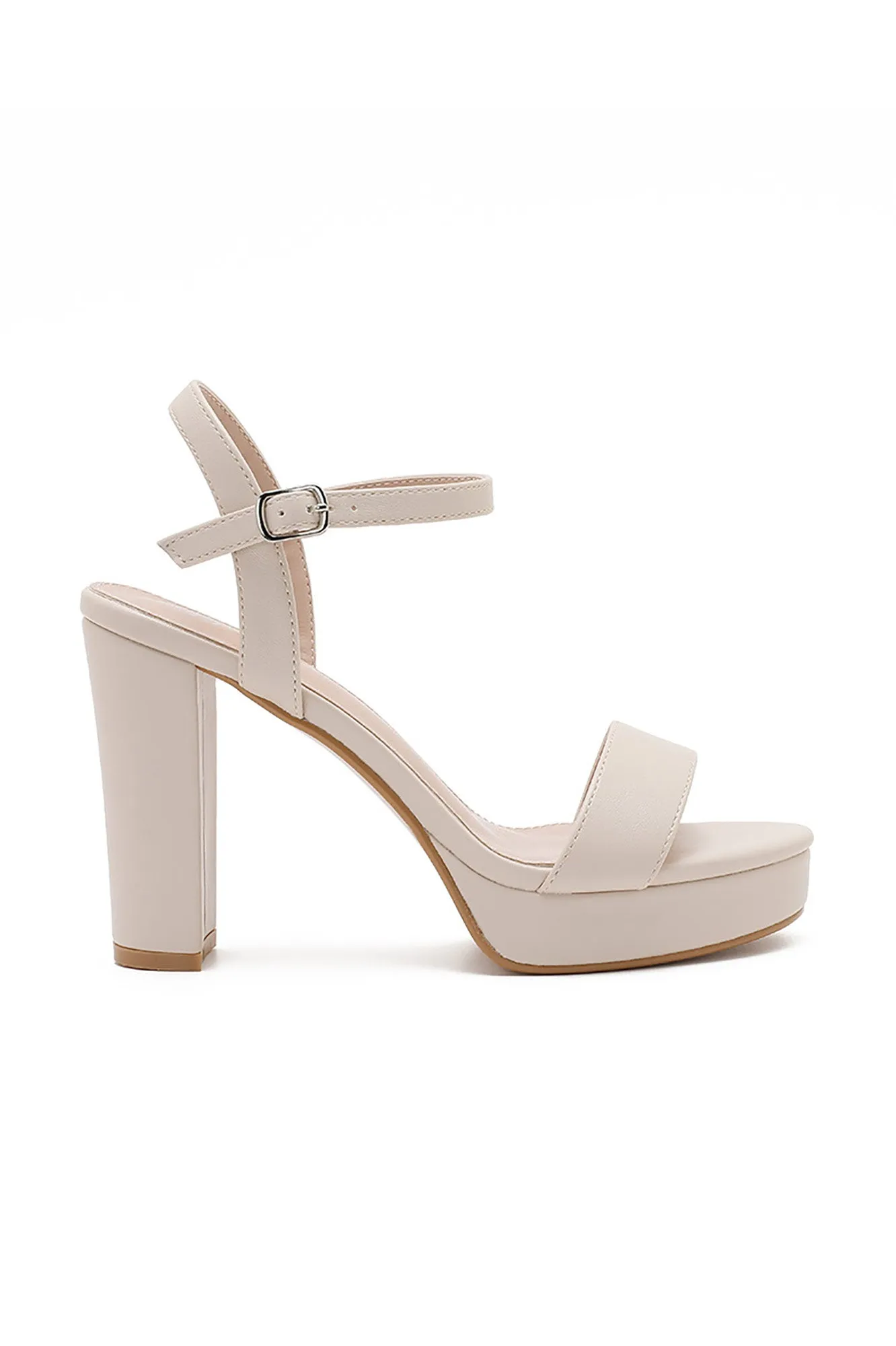 Kennie Nude PU Platform Heels sold by Vavavoom product image thumbnail 2