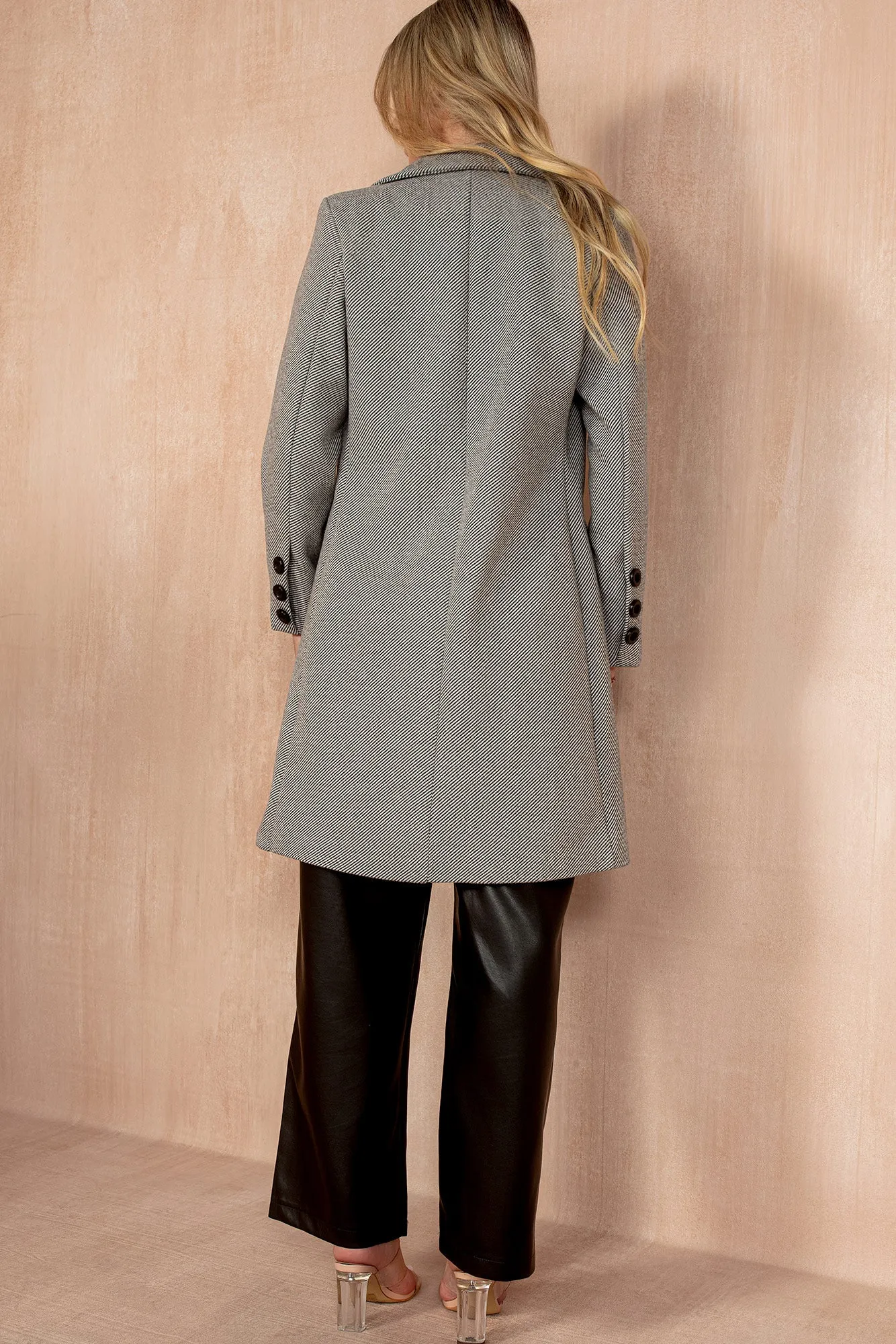 Tatum Monochrome Longline Coat sold by Vavavoom product image thumbnail 4