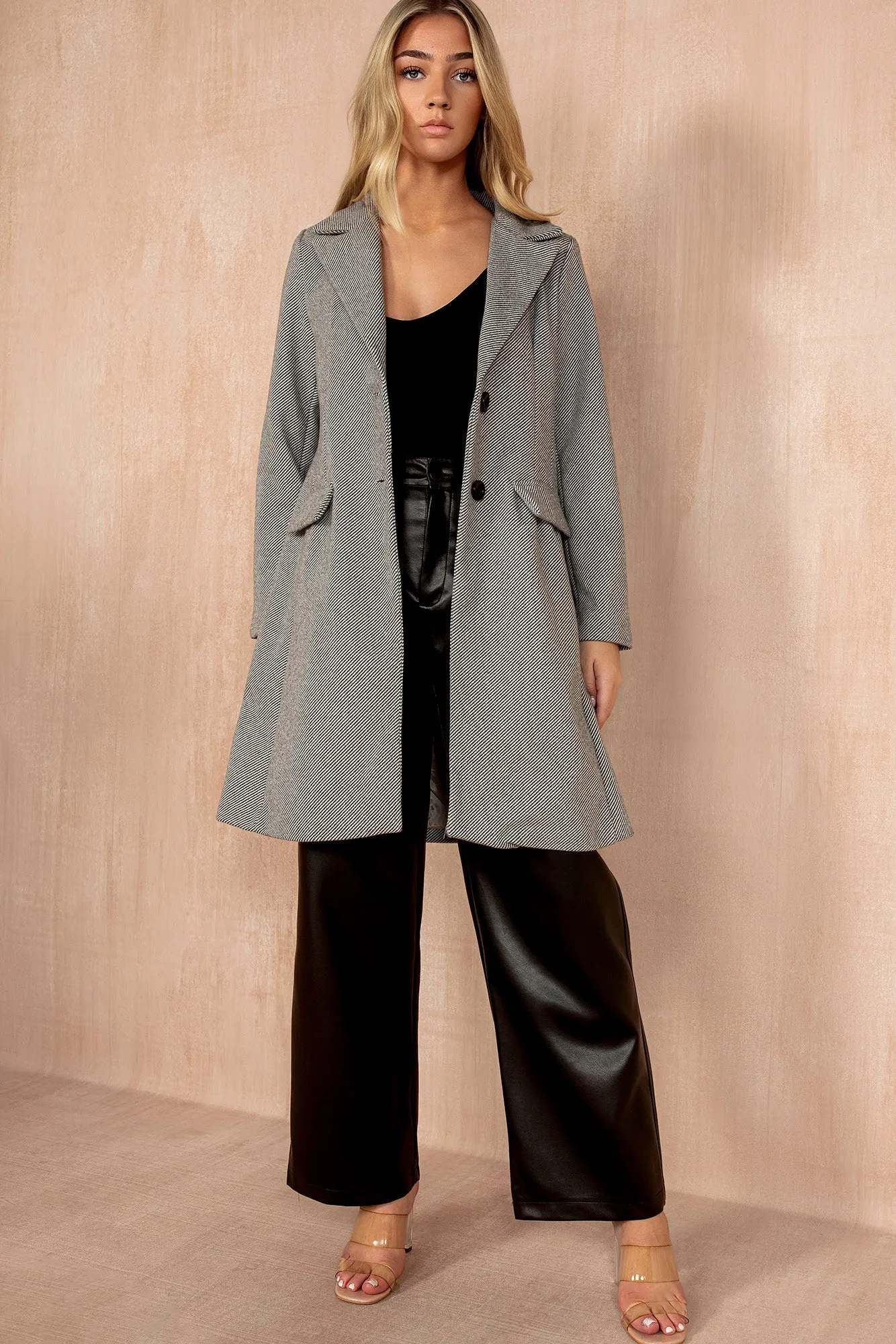Tatum Monochrome Longline Coat sold by Vavavoom product image thumbnail 2