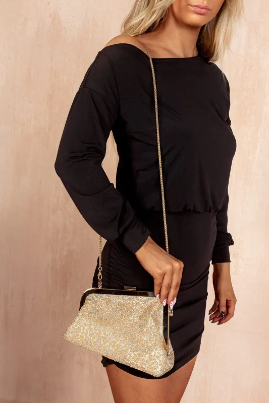 Aliyah Gold Pearl Diamante Bag sold by Vavavoom