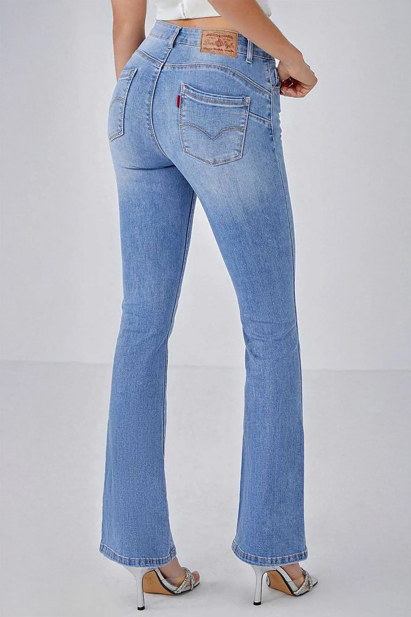 Yan Light Blue Push Up Bootcut Jeans sold by Vavavoom product image thumbnail 2