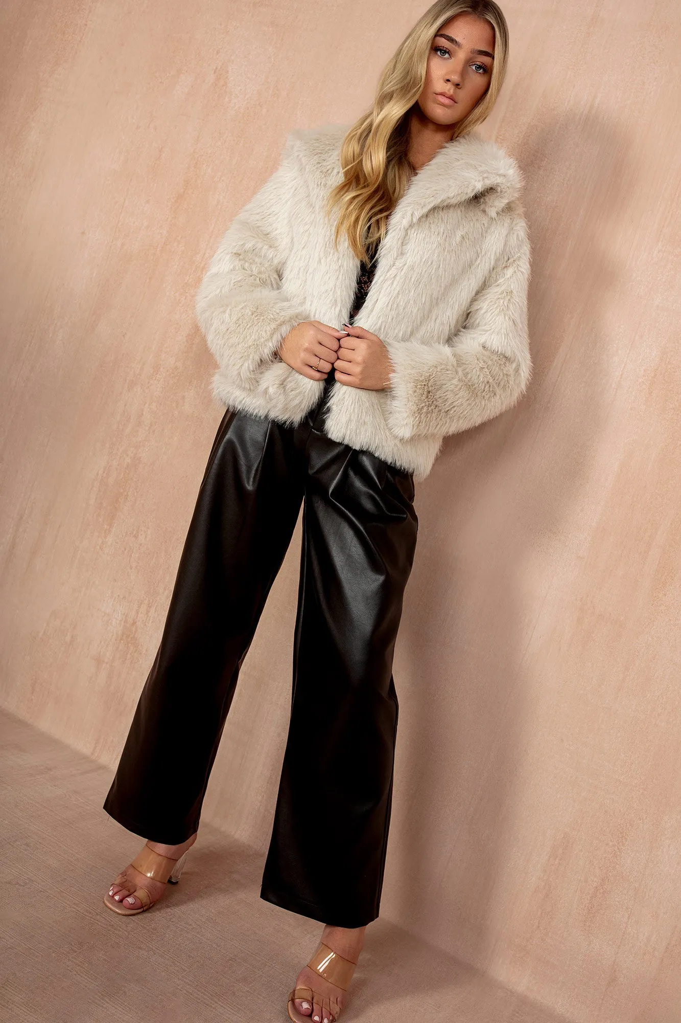 Koda Cream Faux Fur Jacket sold by Vavavoom product image thumbnail 2