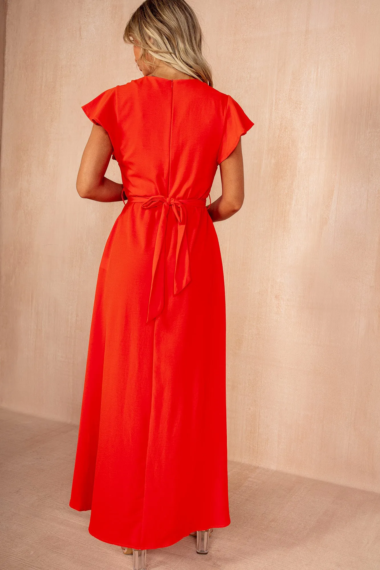 Nyla Burnt Orange Belted Midi Dress sold by Vavavoom product image thumbnail 4