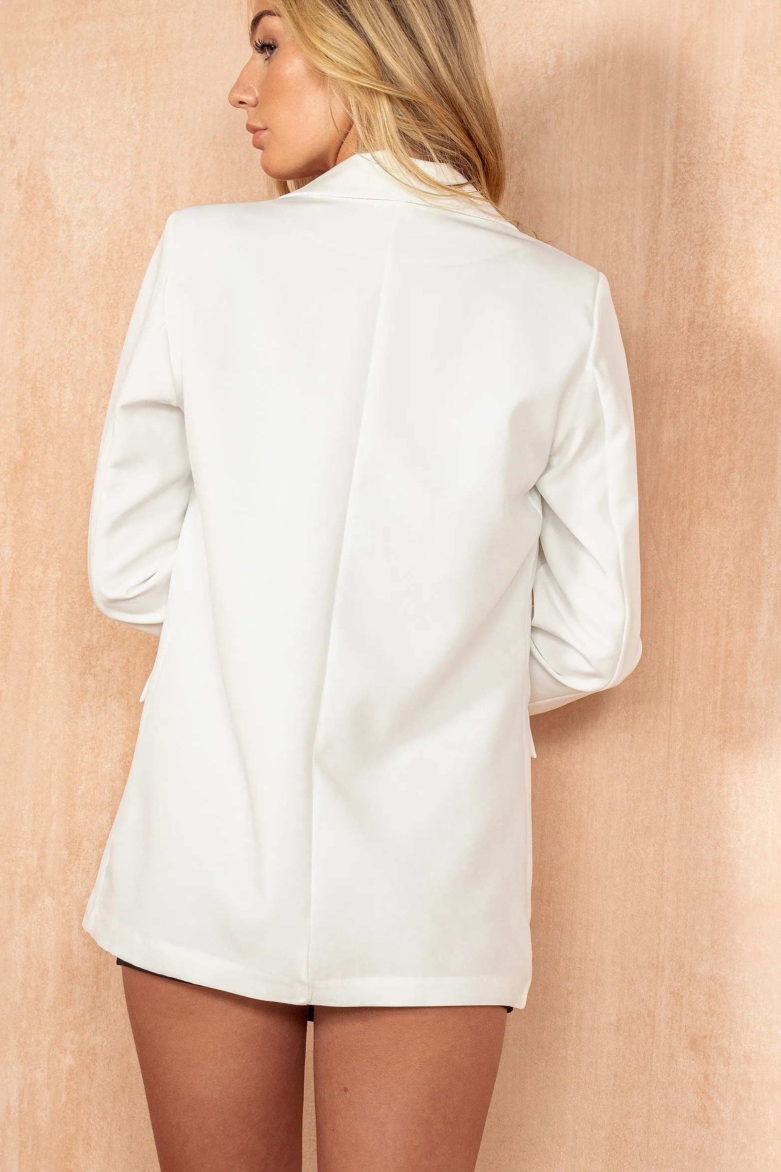 Nell White Double Breasted Blazer sold by Vavavoom product image thumbnail 2