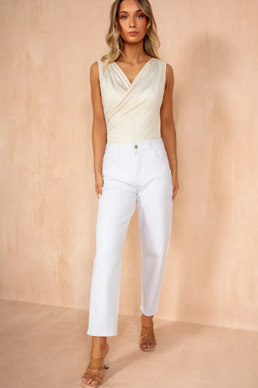 Lucy White Mom Jeans made by Vavavoom