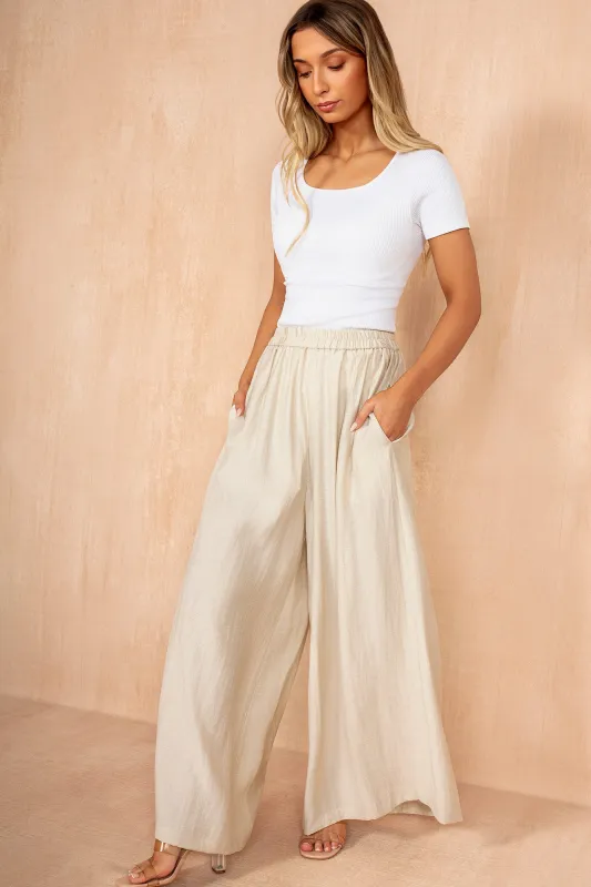 Julieta Stone Palazzo Trousers sold by Vavavoom