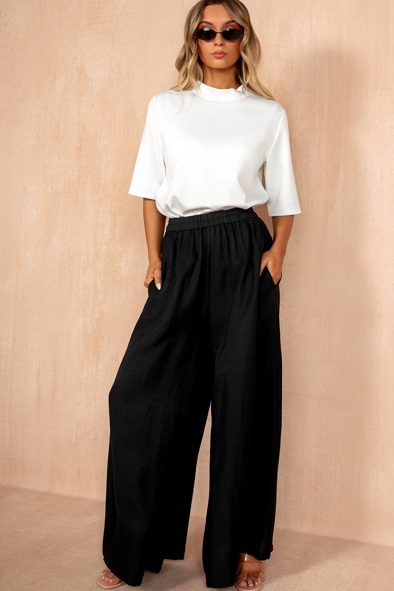 Julieta Black Palazzo Trousers sold by Vavavoom product image thumbnail 2
