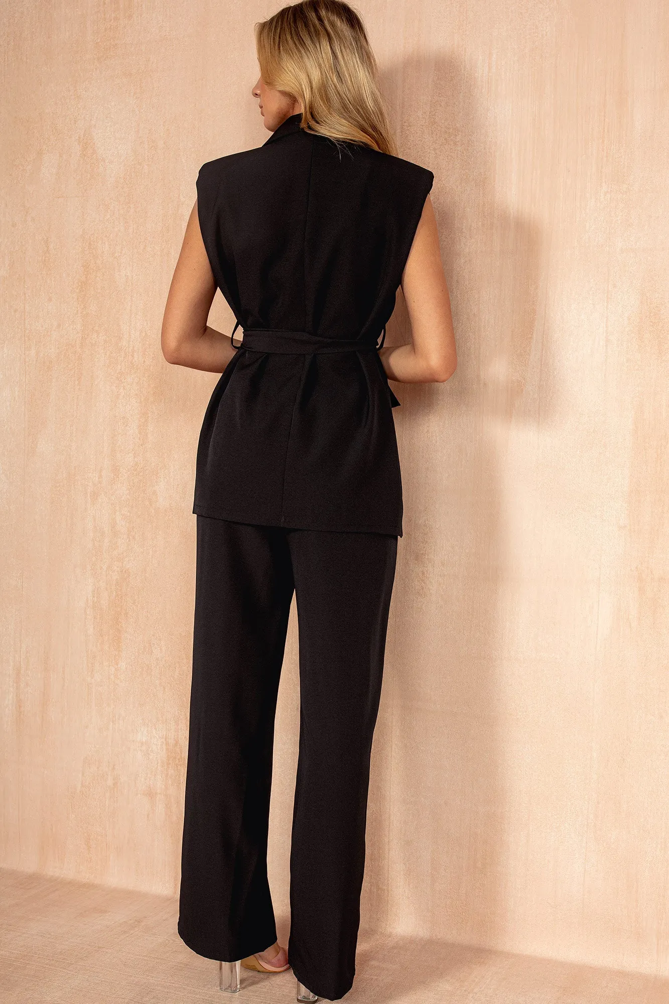Kendal Black Sleeveless Blazer Suit sold by Vavavoom product image thumbnail 2