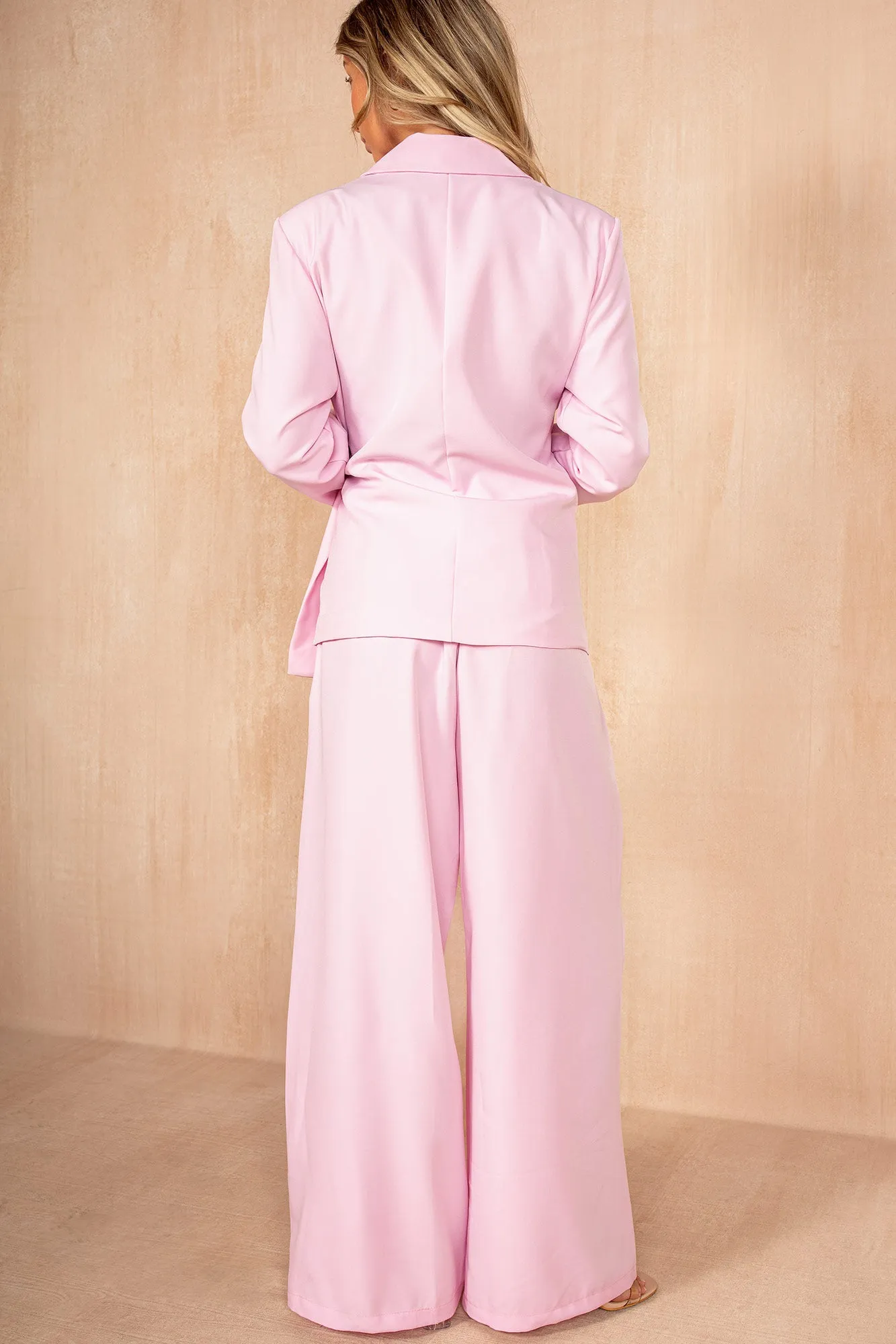 Sylvie Pink Tie Waist Blazer Suit sold by Vavavoom product image thumbnail 2