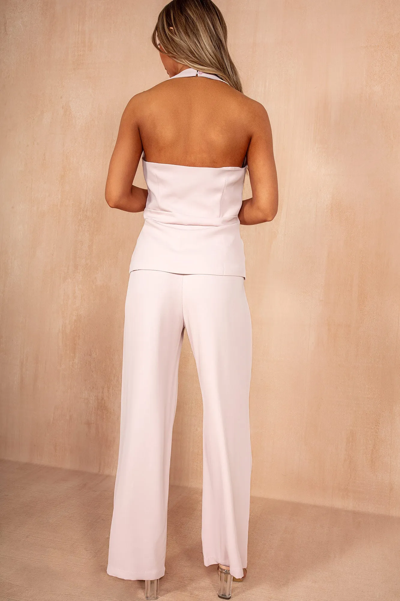 Christina Pink Pleated Wide Leg Trousers sold by Vavavoom product image thumbnail 2