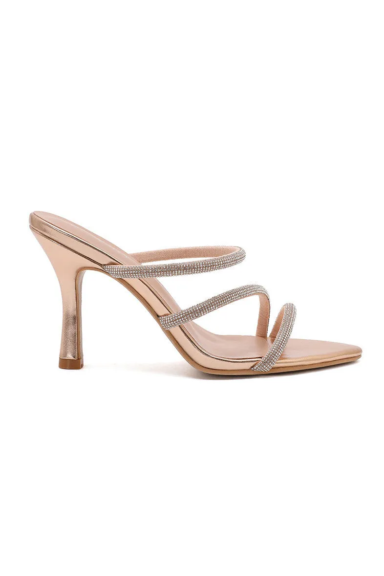 Eloise Gold Diamante Heeled Mule sold by Vavavoom product image thumbnail 2