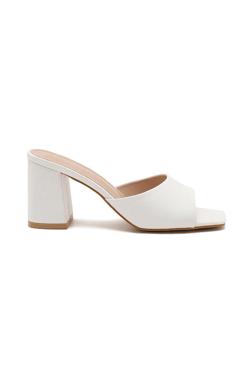 Bonnie White PU Mules sold by Vavavoom product image thumbnail 2