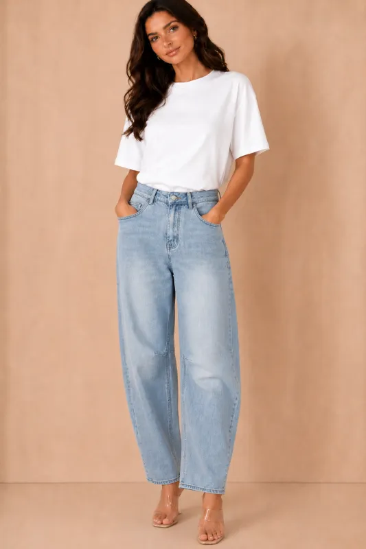Rosalina Light Blue Balloon Fit Jeans made by Vavavoom
