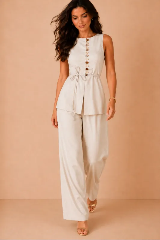 Imani Stone Linen Co Ord made by Vavavoom