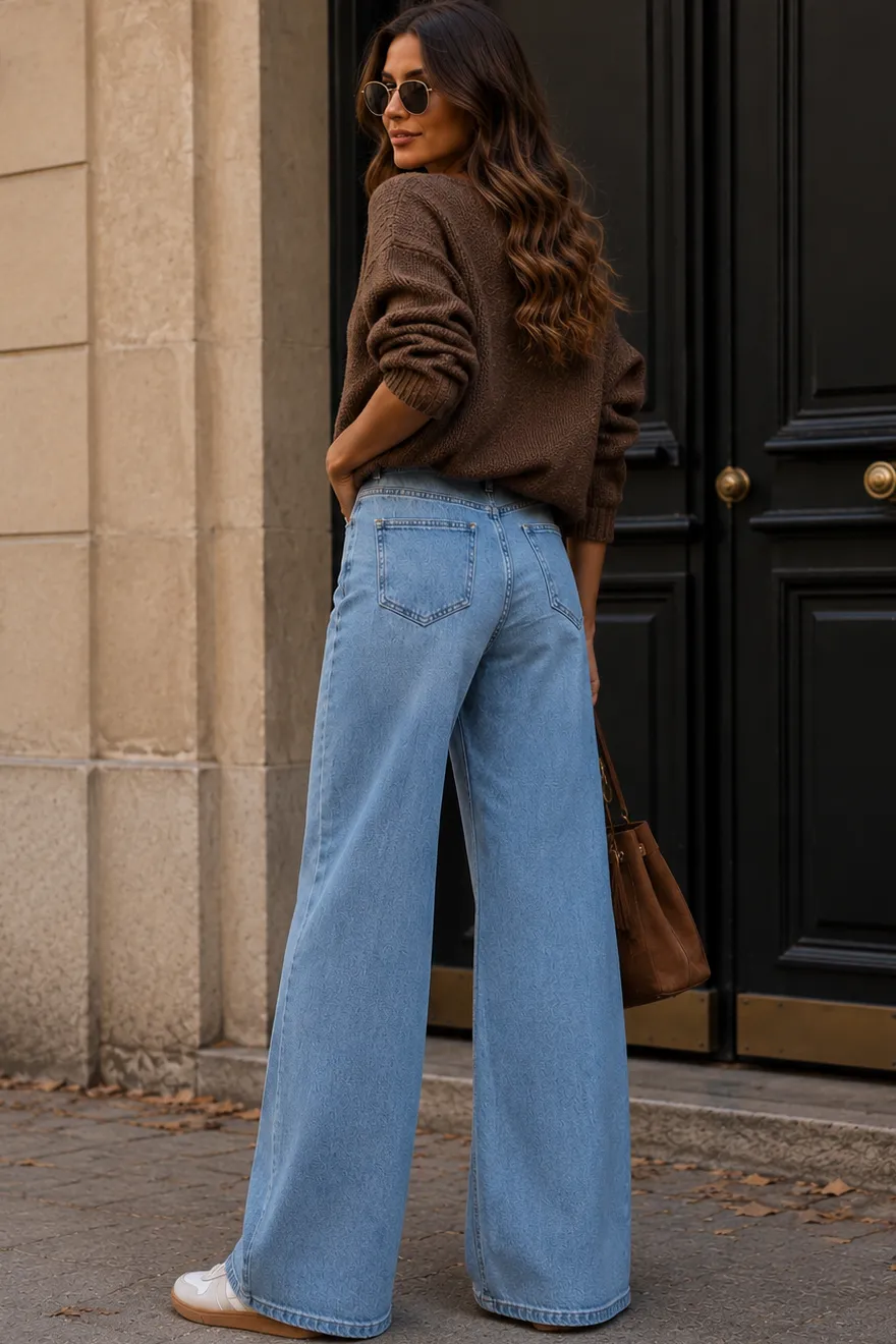 Renata Blue Wide Leg Jeans sold by Vavavoom product image thumbnail 3