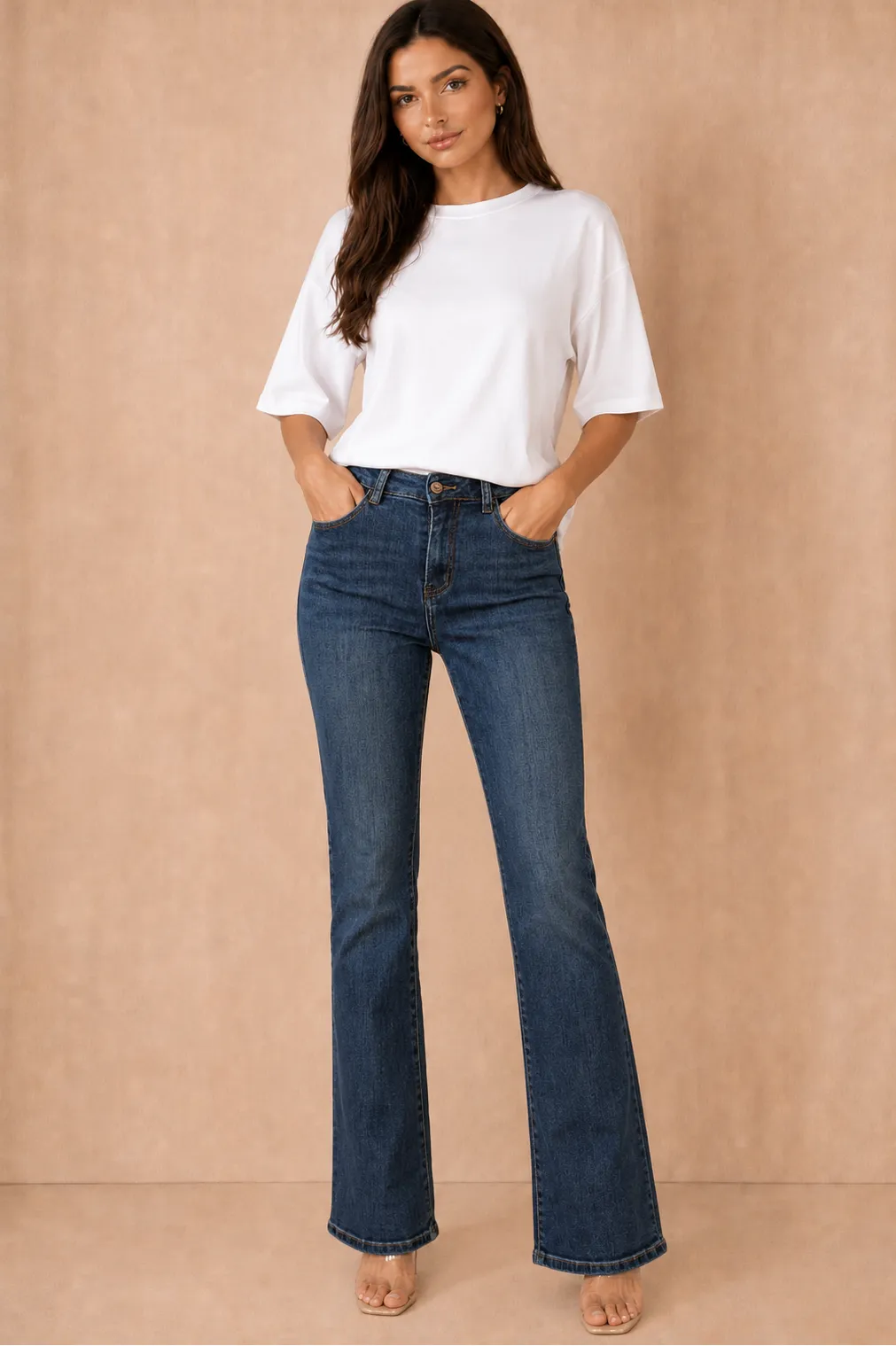 Lyra Blue Denim Bootcut Jeans sold by Vavavoom product image thumbnail 2