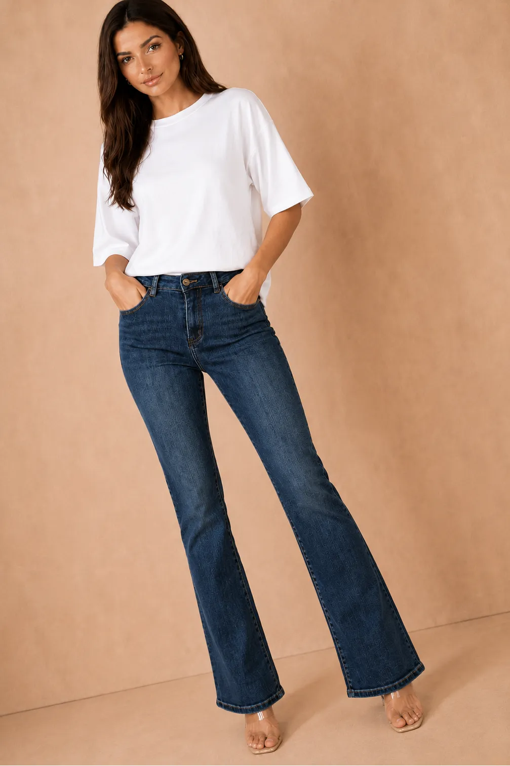Lyra Blue Denim Bootcut Jeans sold by Vavavoom