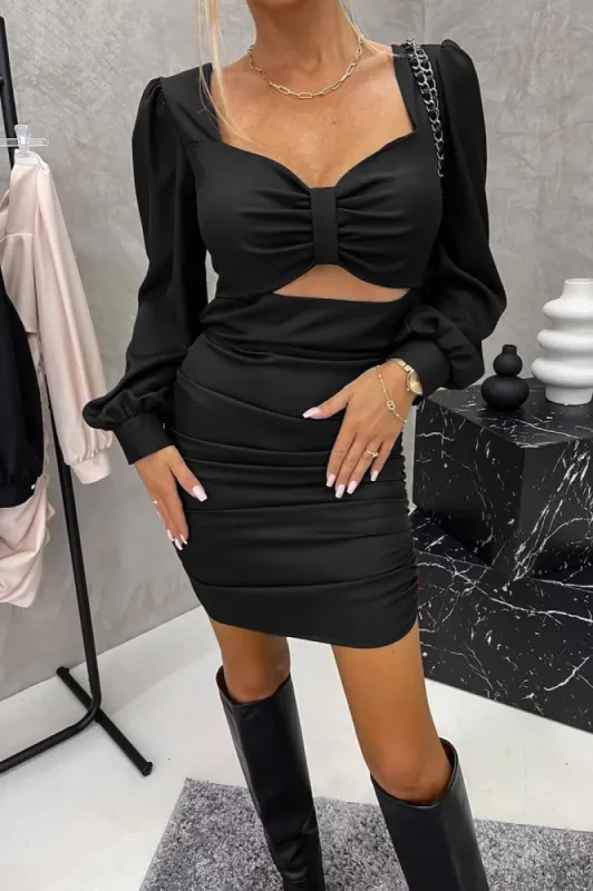 Kinsley Black Cut Out Mini Dress sold by Va Va Voom