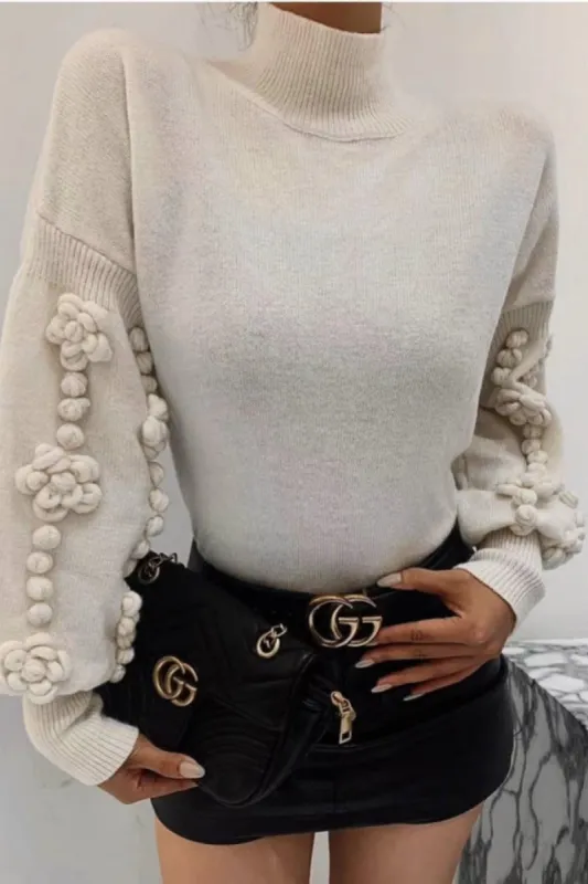 Miranda Cream Knit Jumper sold by Va Va Voom