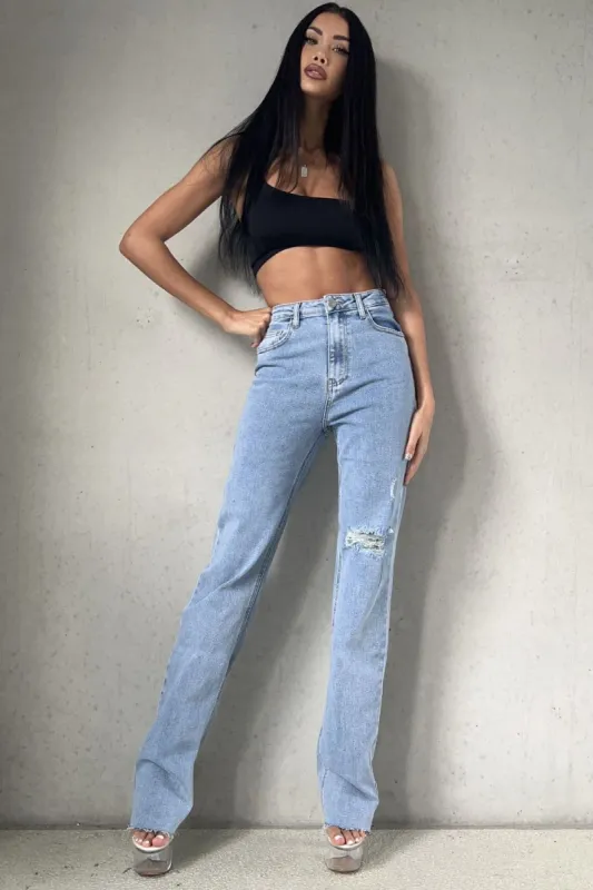Jayden Blue Extra Long Straight Leg Jeans sold by Va Va Voom
