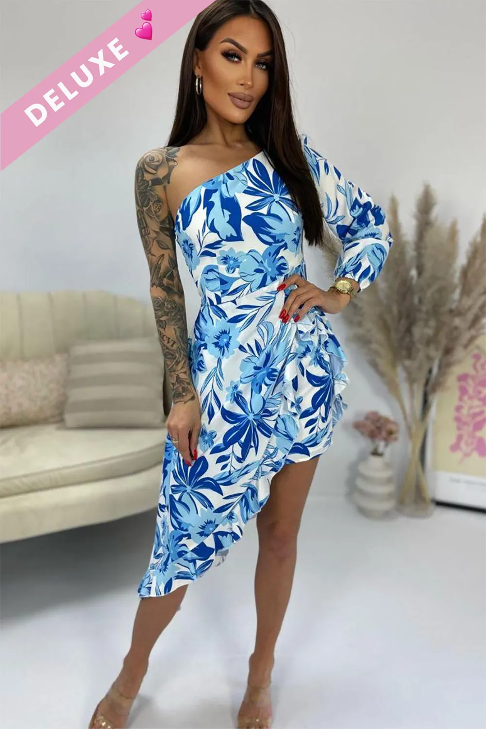 Tahlia Blue Floral Dress sold by Va Va Voom