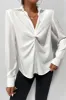 Shania White Twist Front Blouse sold by Va Va Voom