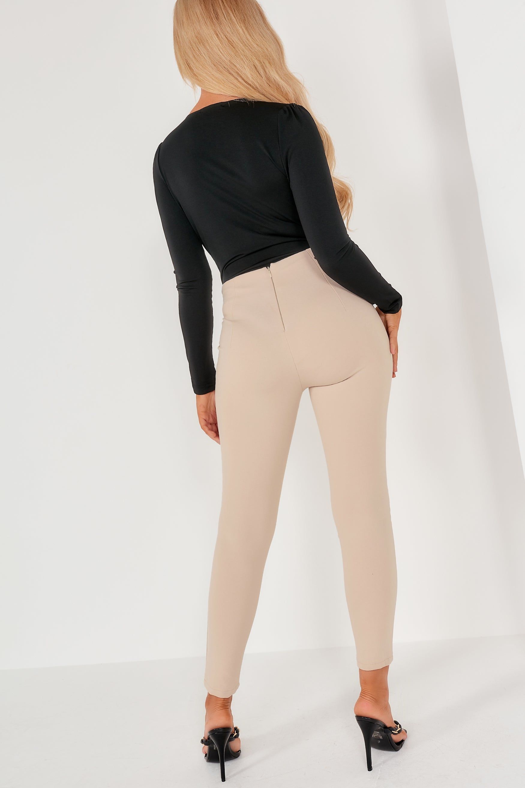 Bryana Stone High Waist Trousers sold by Va Va Voom product image thumbnail 2