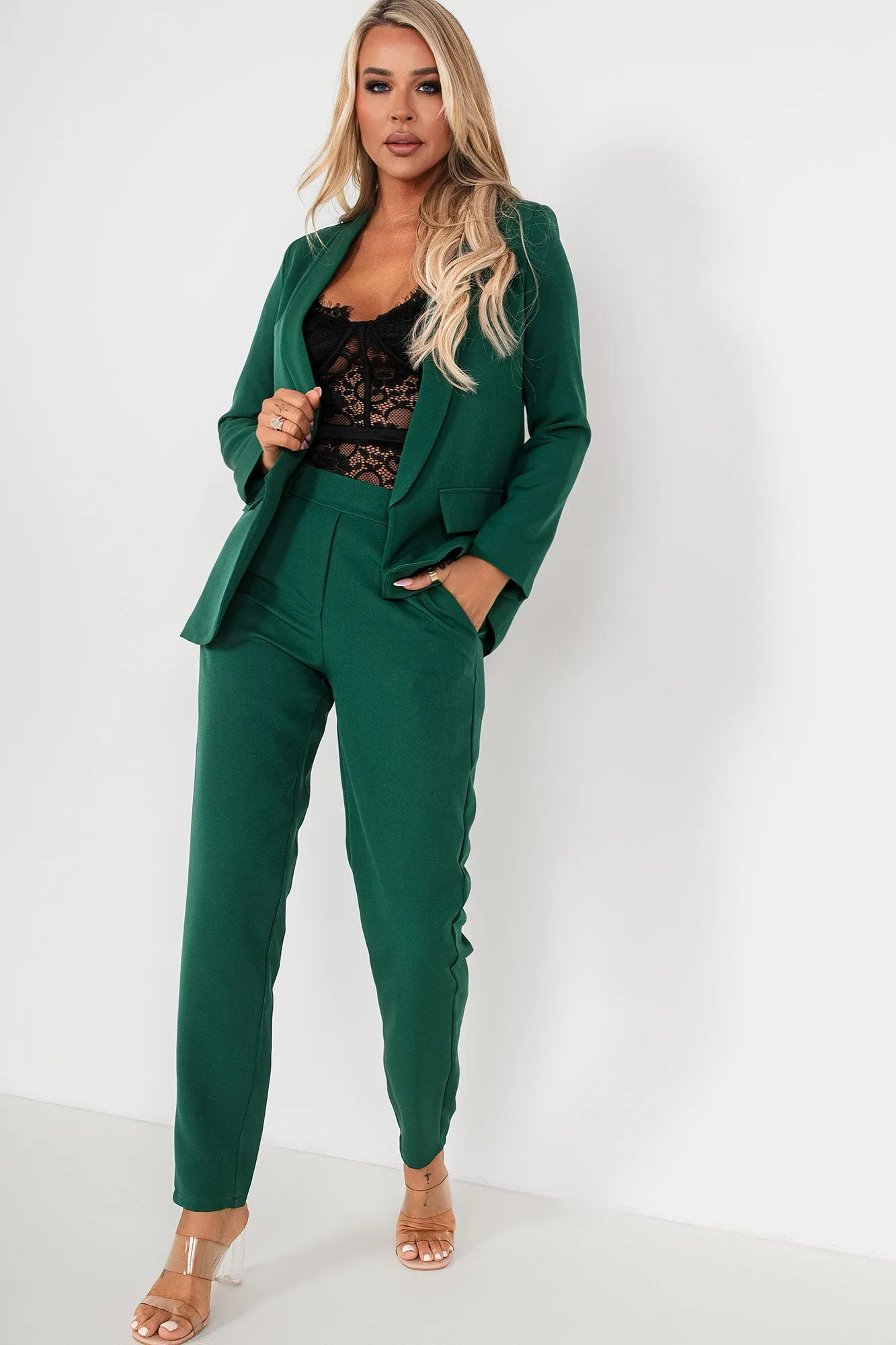 Jenna Green Tailored Trousers sold by Va Va Voom product image thumbnail 3
