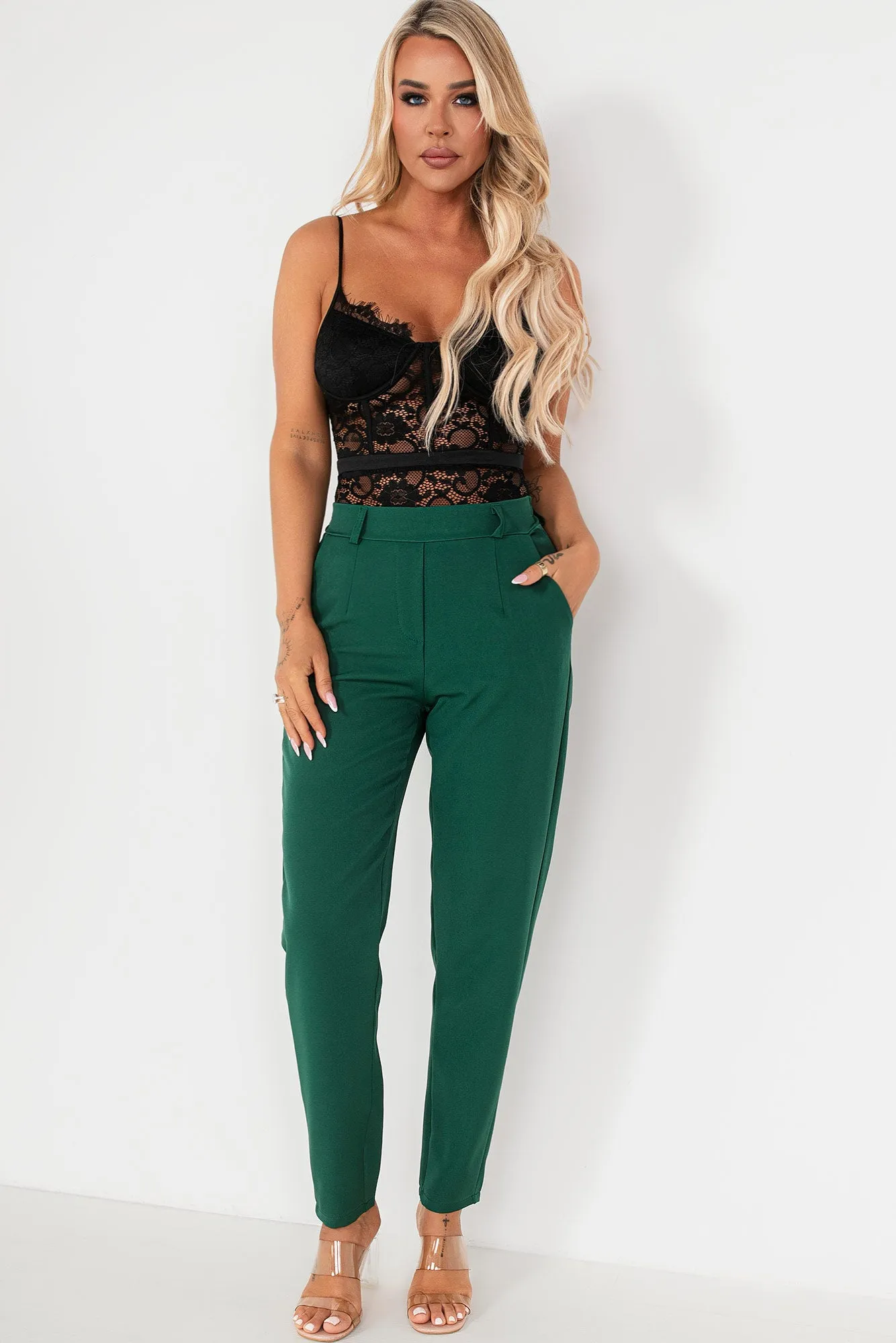 Jenna Green Tailored Trousers sold by Va Va Voom product image thumbnail 4