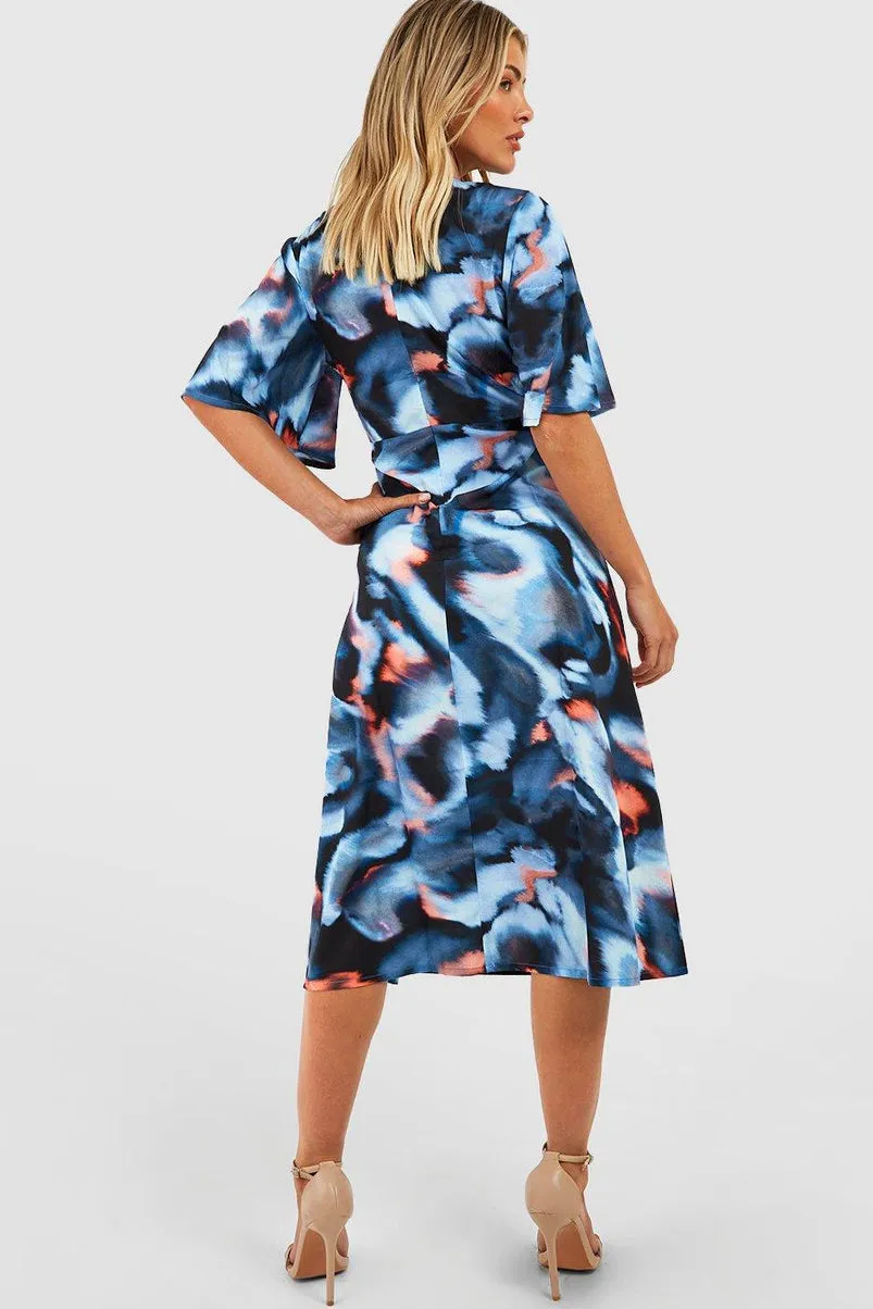 Kaylee Blue Print Dress sold by Va Va Voom product image thumbnail 2