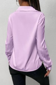 Shania Lilac Twist Front Blouse sold by Va Va Voom