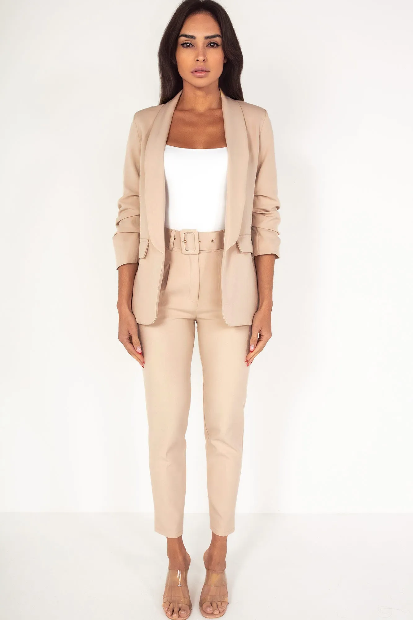 Brinley Stone Belted Cigarette Trousers sold by Va Va Voom product image thumbnail 5