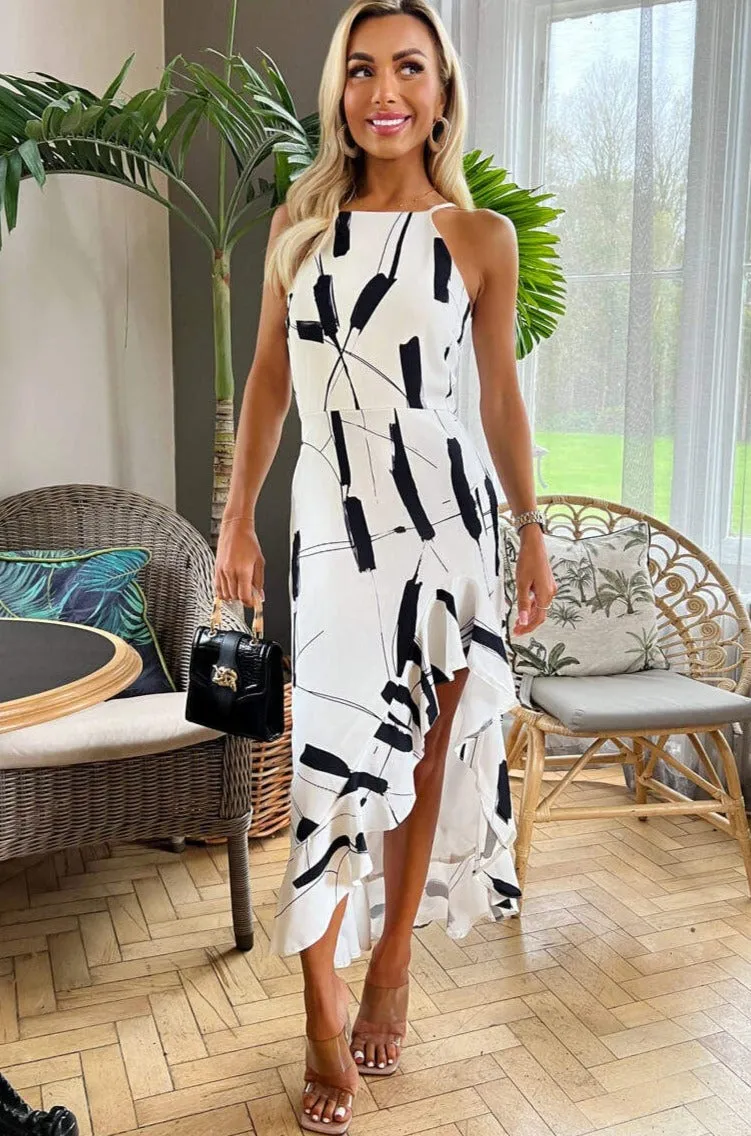 AX Paris Imelda Monochrome Print Dress sold by Va Va Voom product image thumbnail 3