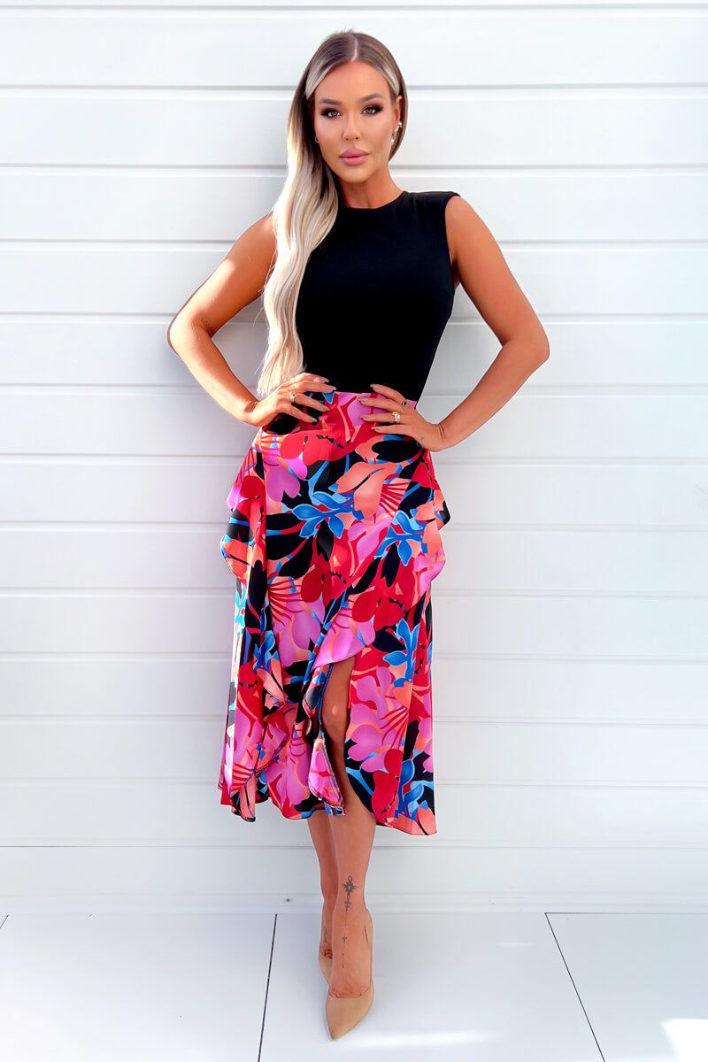 AX Paris Annika Multi Floral Midi Dress sold by Va Va Voom product image thumbnail 4
