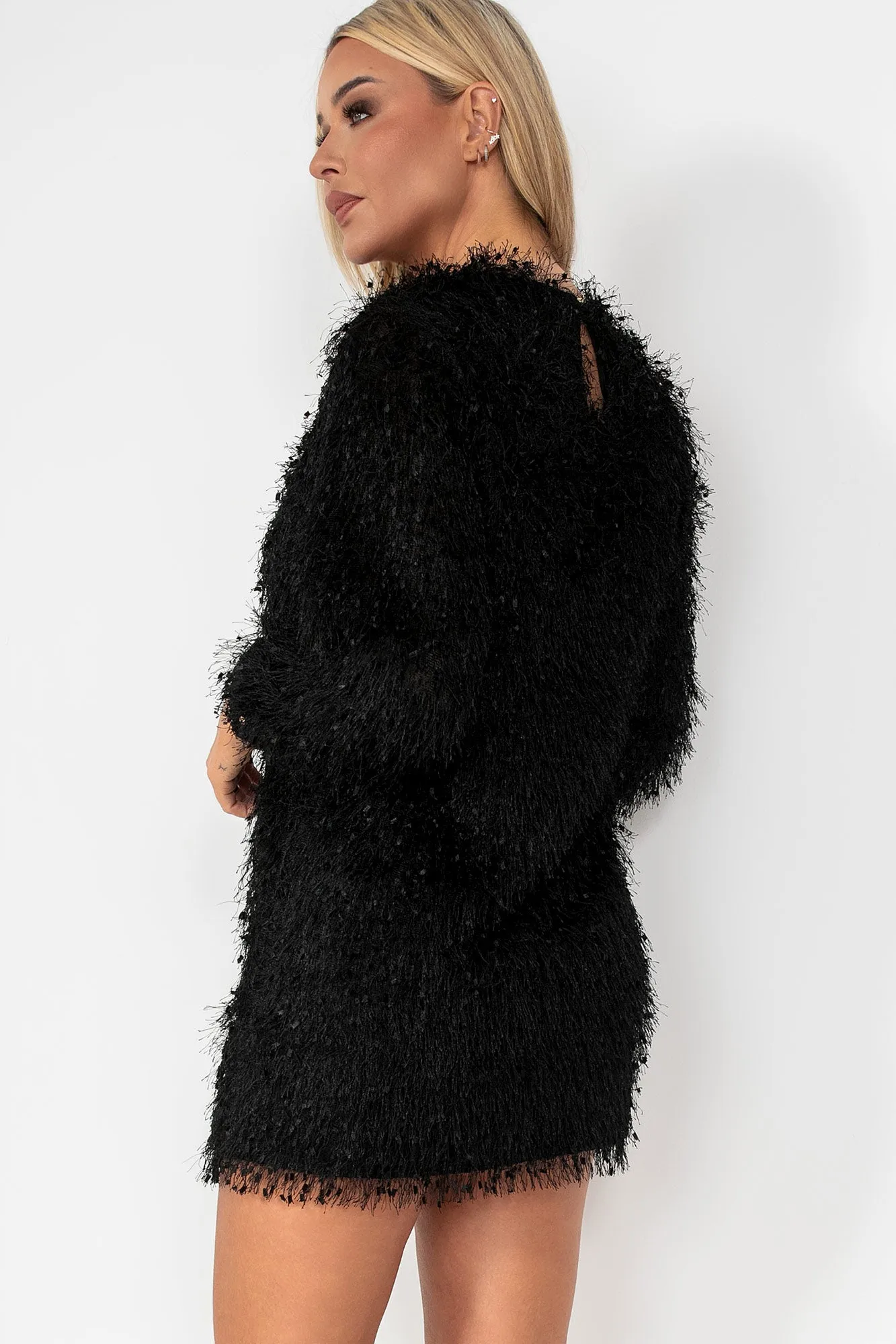 Sutton Black Tassel Dress sold by Va Va Voom product image thumbnail 2