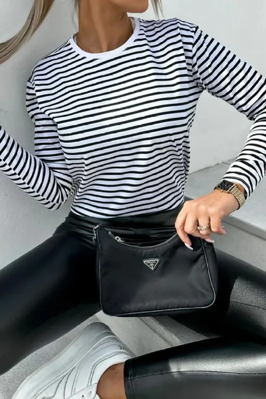 Montana Black and White Striped Top sold by Va Va Voom