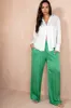 Harlee Green Satin Trousers sold by Va Va Voom