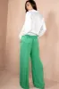 Harlee Green Satin Trousers sold by Va Va Voom
