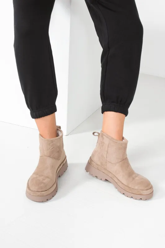 Rainey Stone Suedette Ankle Boots sold by Va Va Voom