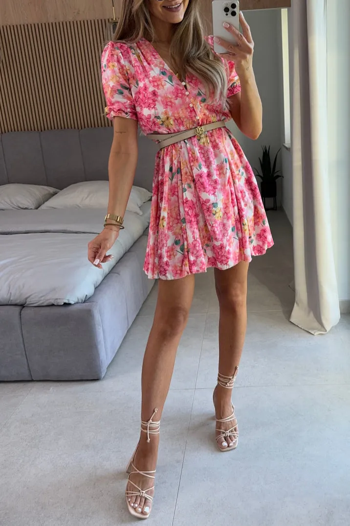 Candice Pink Floral Dress sold by Va Va Voom product image thumbnail 2