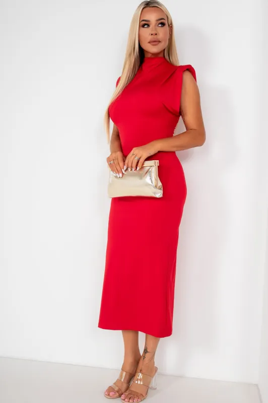 Nancy Red Slinky Dress sold by Va Va Voom