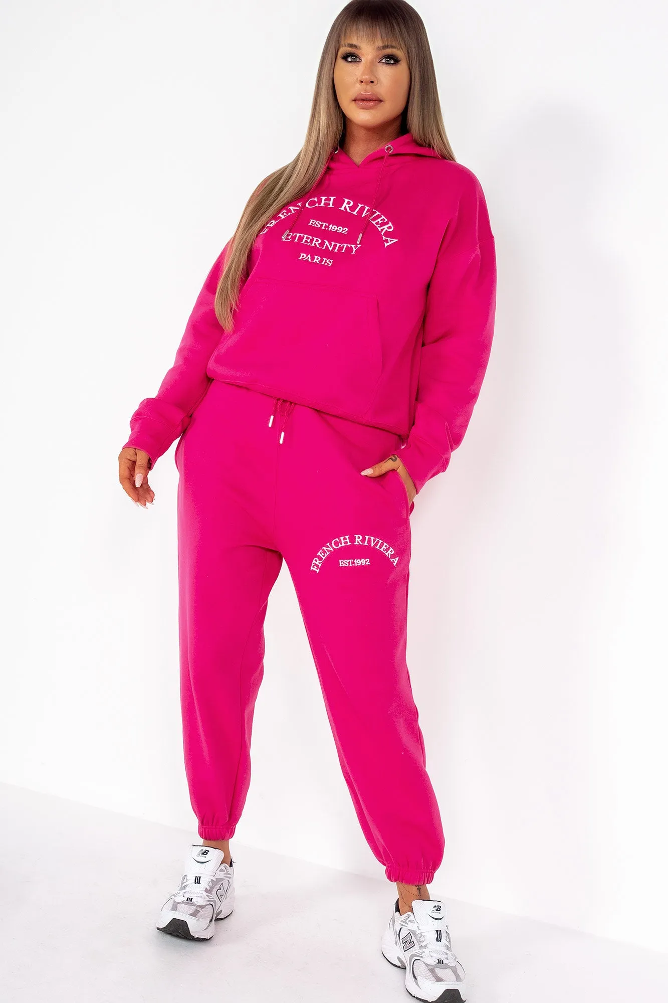 Zarina Fuchsia 'French Riviera' Jogger Co Ord sold by Va Va Voom product image thumbnail 4