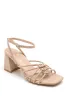 Hayleigh Stone Knotted Block Heels sold by Va Va Voom