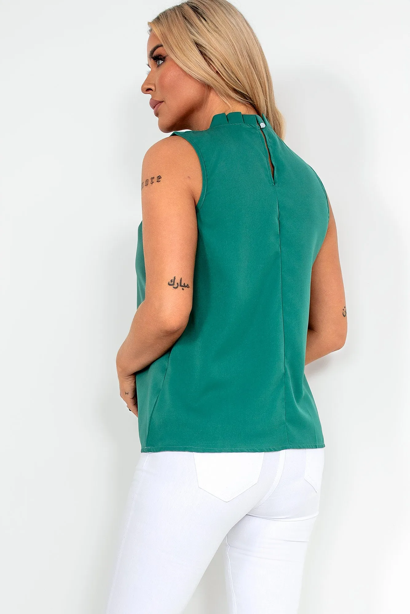 Peyton Green Sleeveless Top sold by Va Va Voom product image thumbnail 2