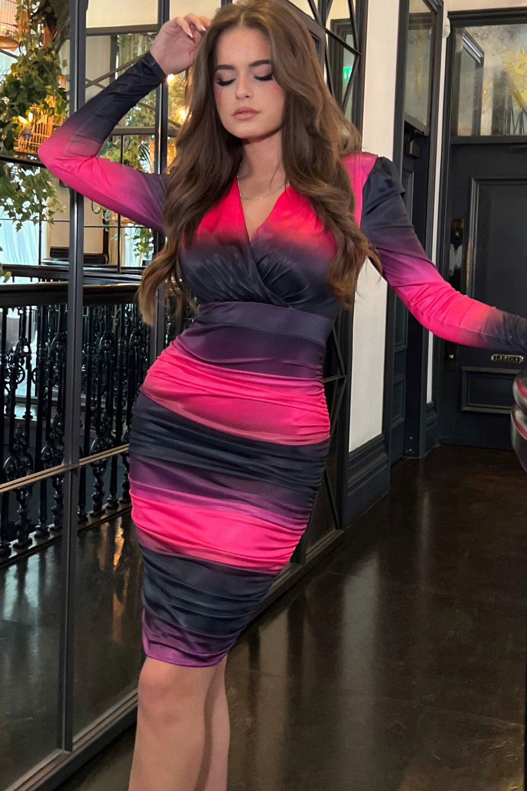 Girl In Mind India Pink Ombre Dress sold by Va Va Voom