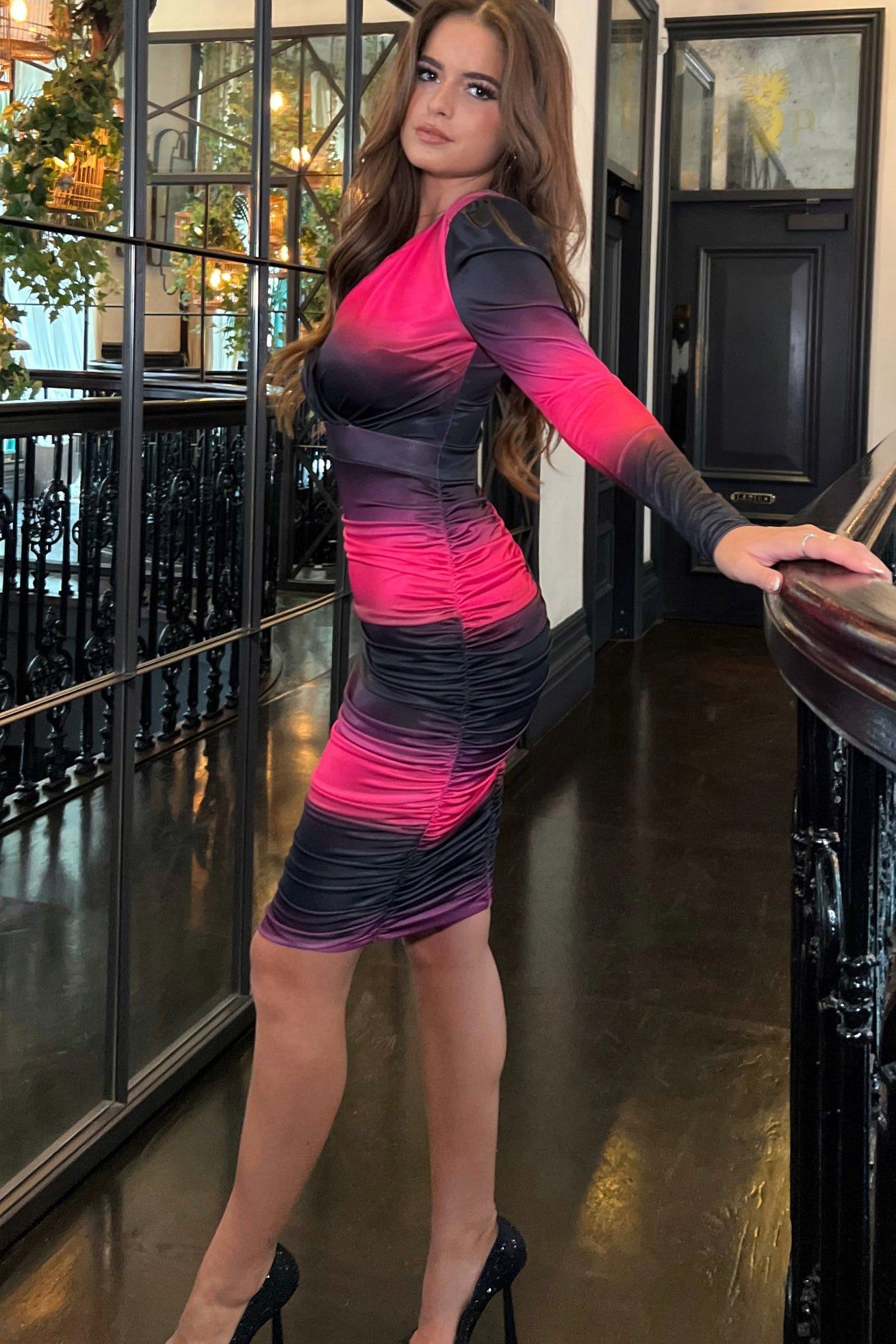 Girl In Mind India Pink Ombre Dress sold by Va Va Voom product image thumbnail 4